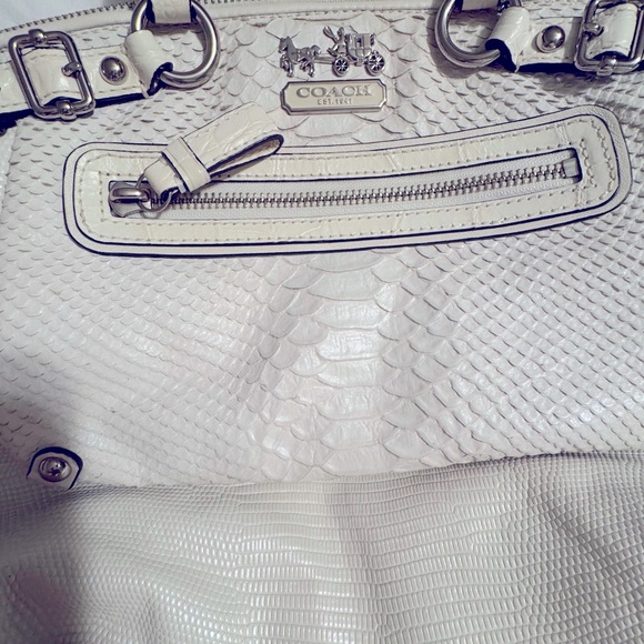 Coach Exotic white satchel crossbody bag #19635 - Picture 11 of 15
